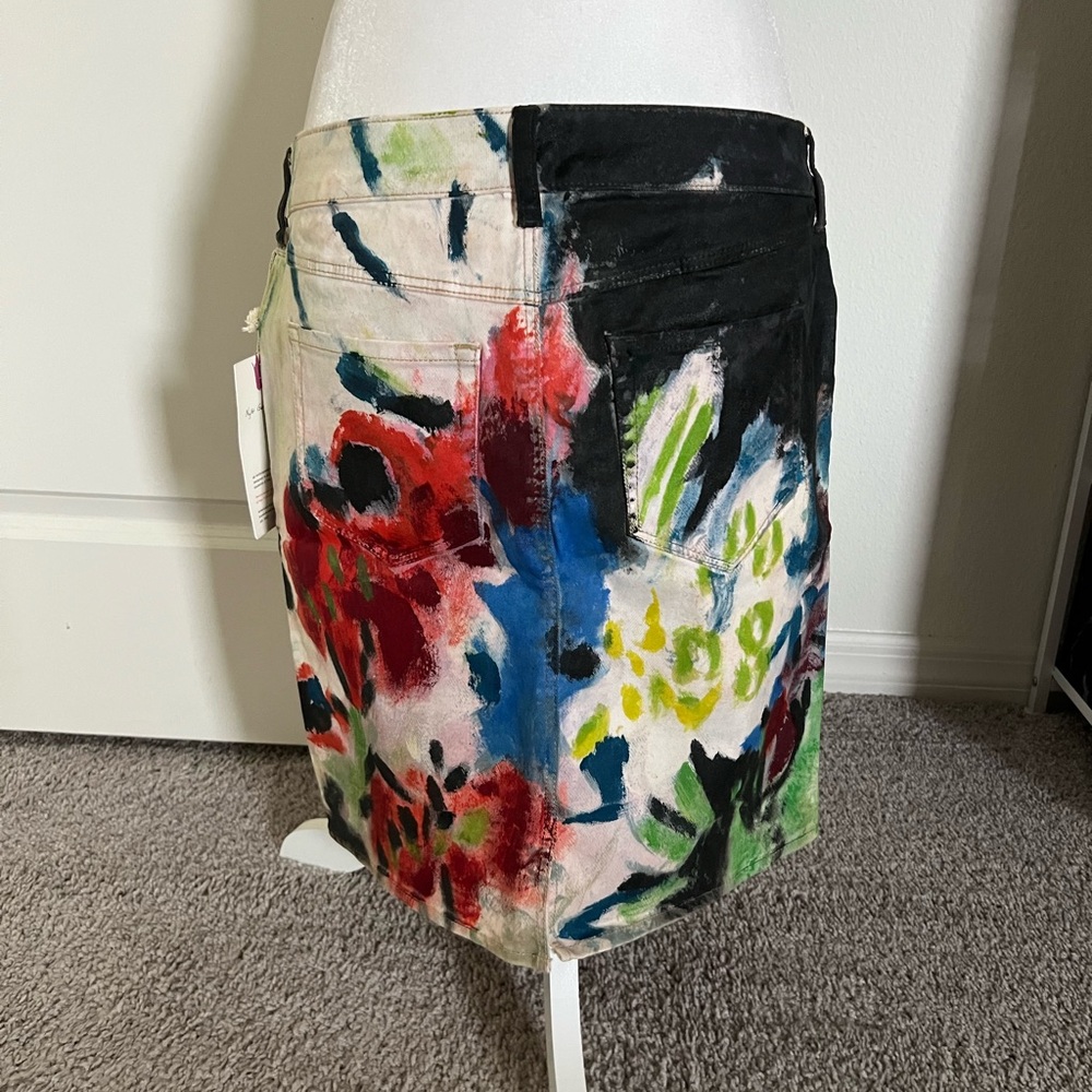 NWT Anthropologie Night Garden Hand Painted Skirt Size 29 - Picture 4 of 9